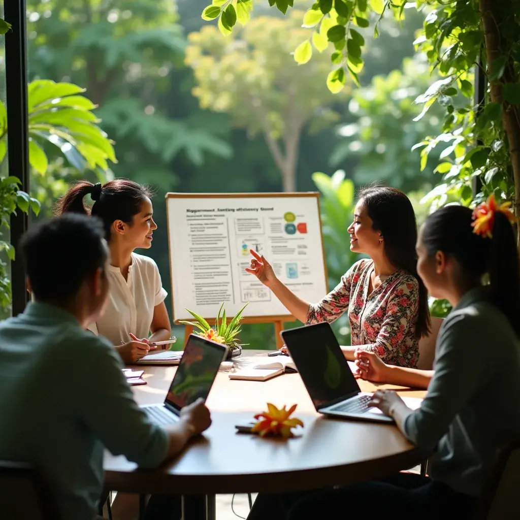 Creative team brainstorming